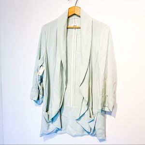 NWT ARITZIA Mint Blue Linen Blazer